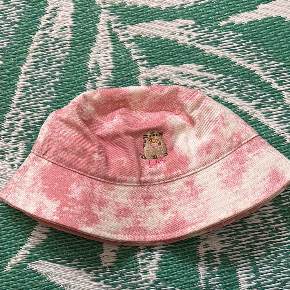 Pusheen Pink and White Bucket Hat